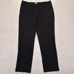 J.‎ Jill Mid-Rise Trouser Pants Women 12T TALL Black Straight Leg Career Stretch